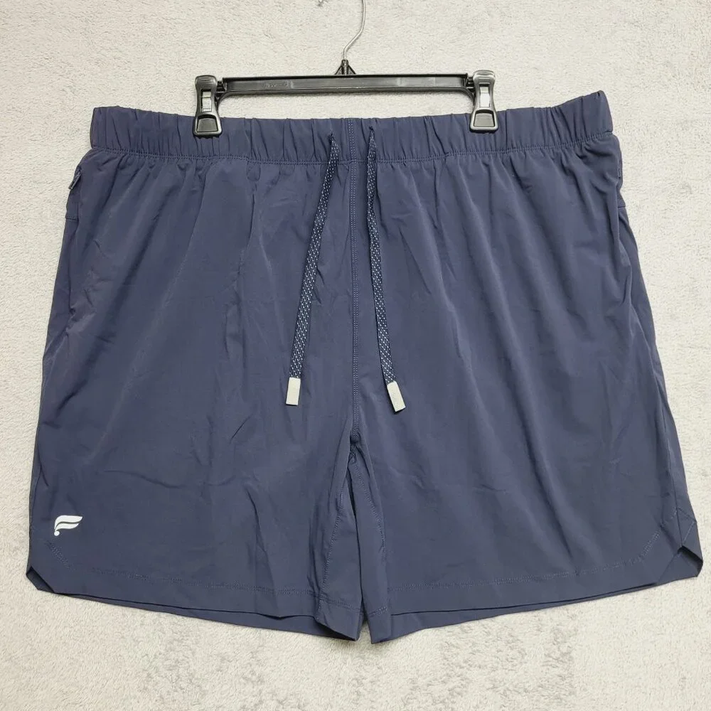 Fabletics Fundamental Short Mens 2X Blue Lined Athletic Wear Pull On Stretch Gym